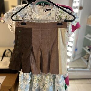 Multicolor brown skirt